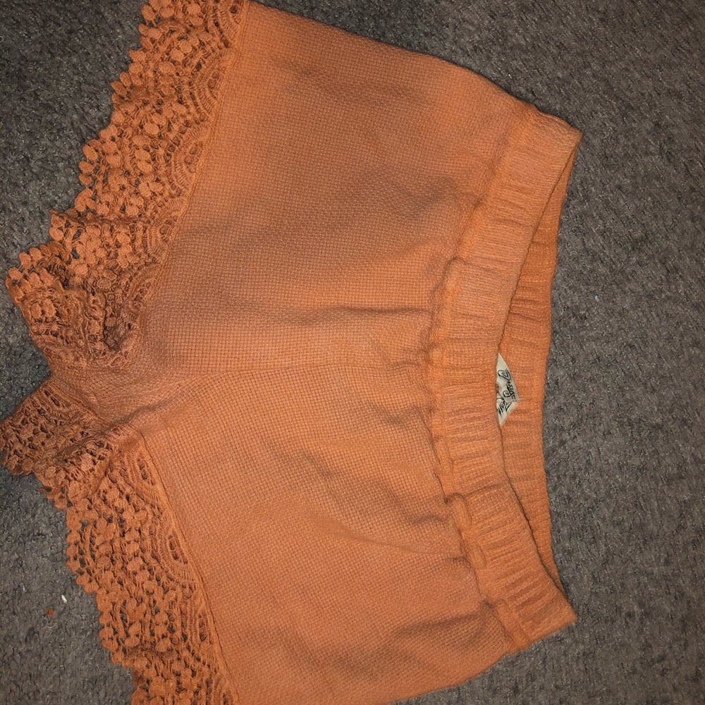 orange pink shorts